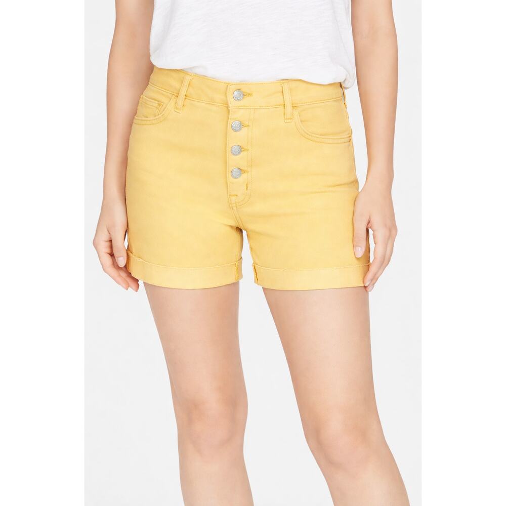 SANCTUARY Butter Yellow Fearless High-Rise Button-Fly Shorts Size 29